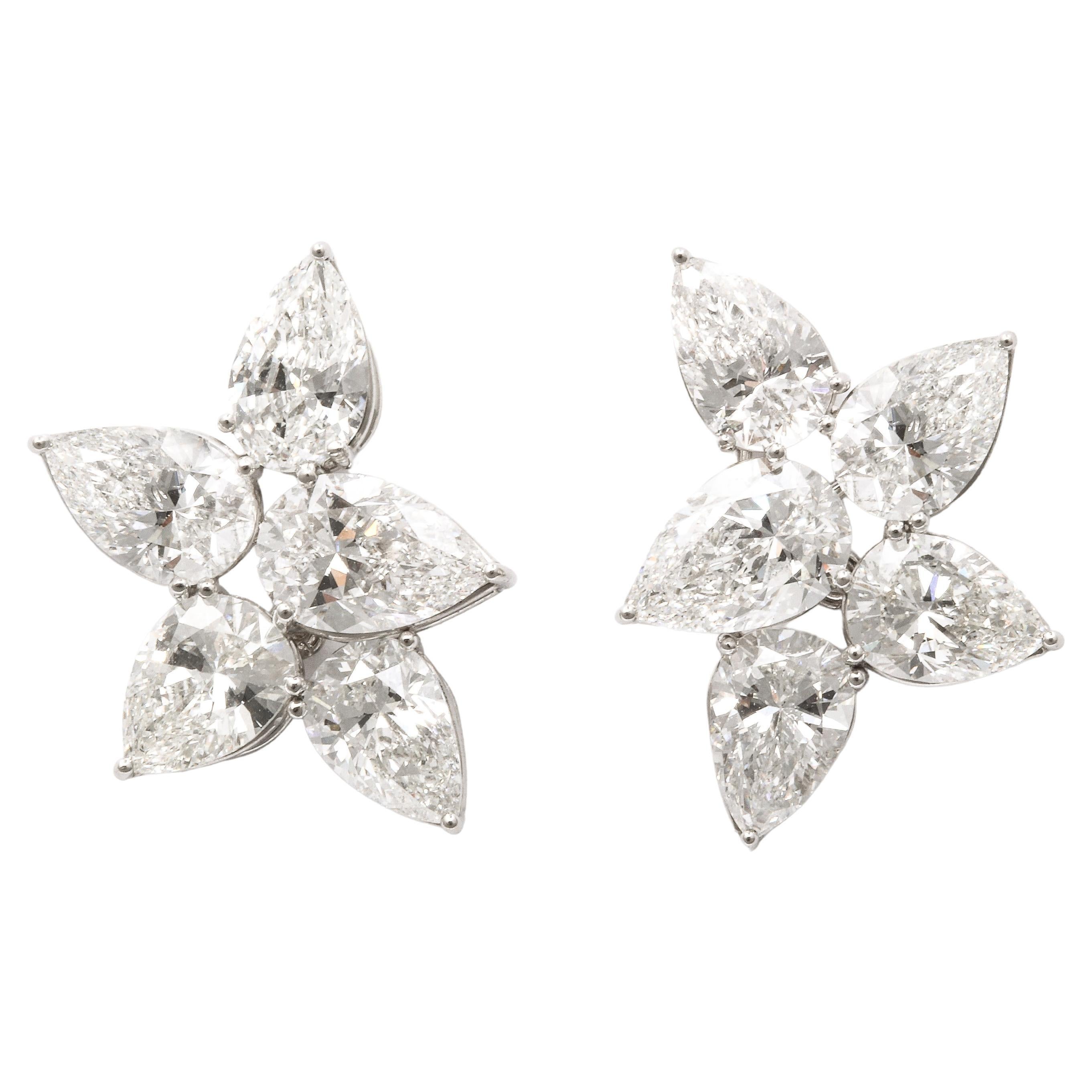 Diamond Cluster Earrings For Sale