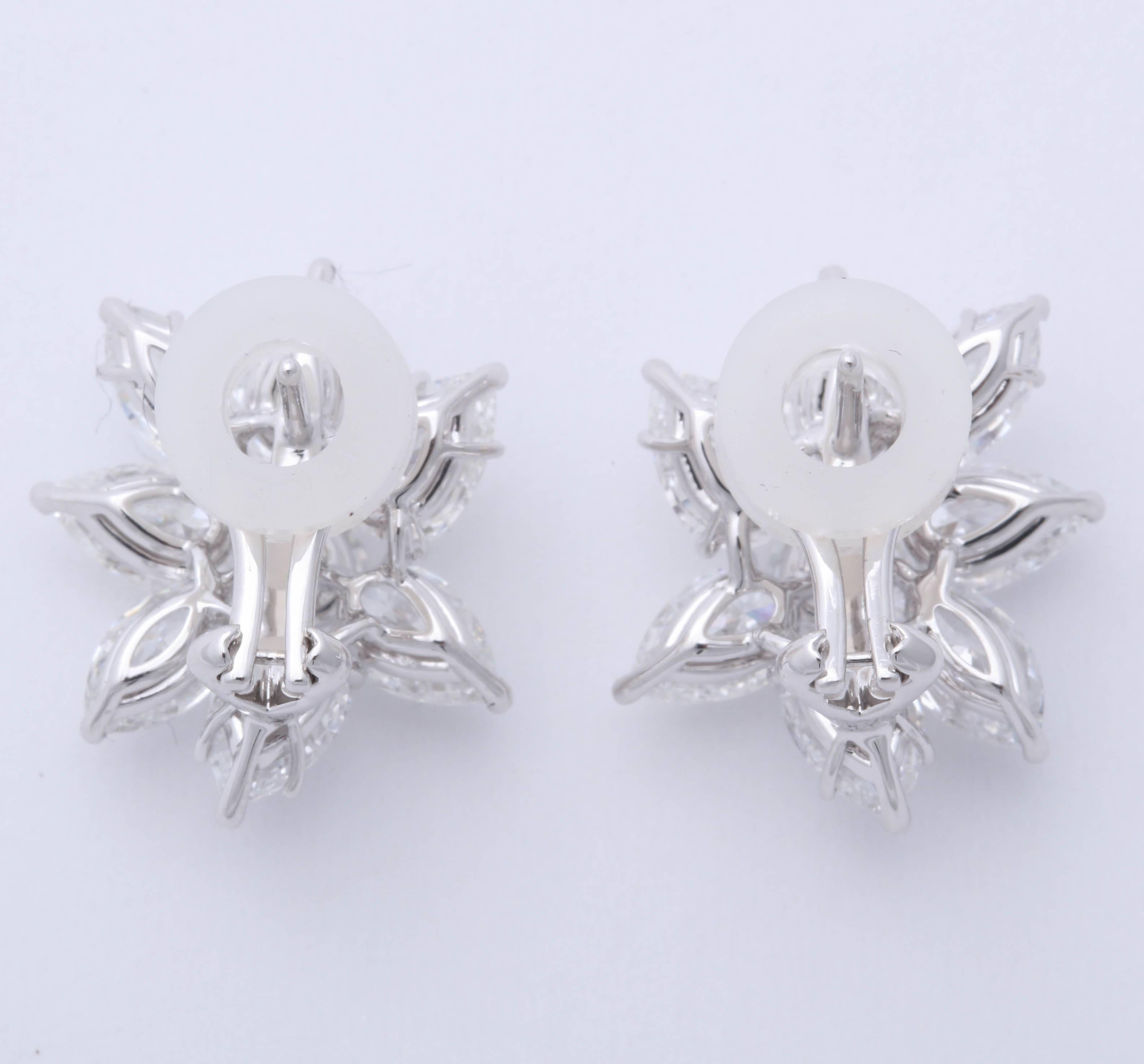 Diamond Cluster Earrings GIA Certified 3