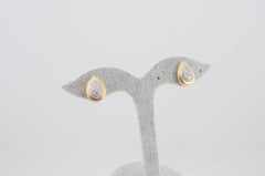 Diamond Cluster Earrings in 18 Karat Yellow Gold