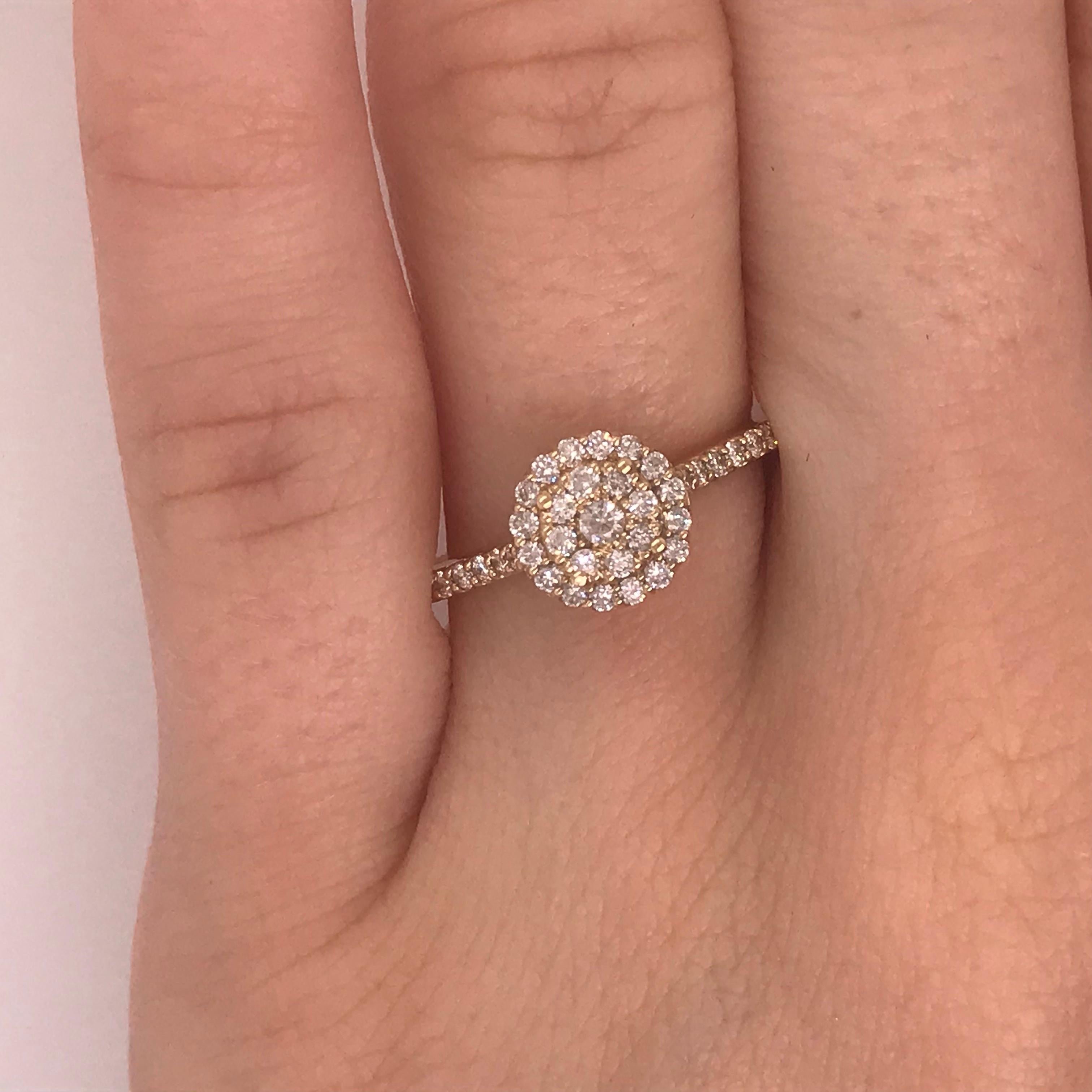 half carat diamond cluster ring