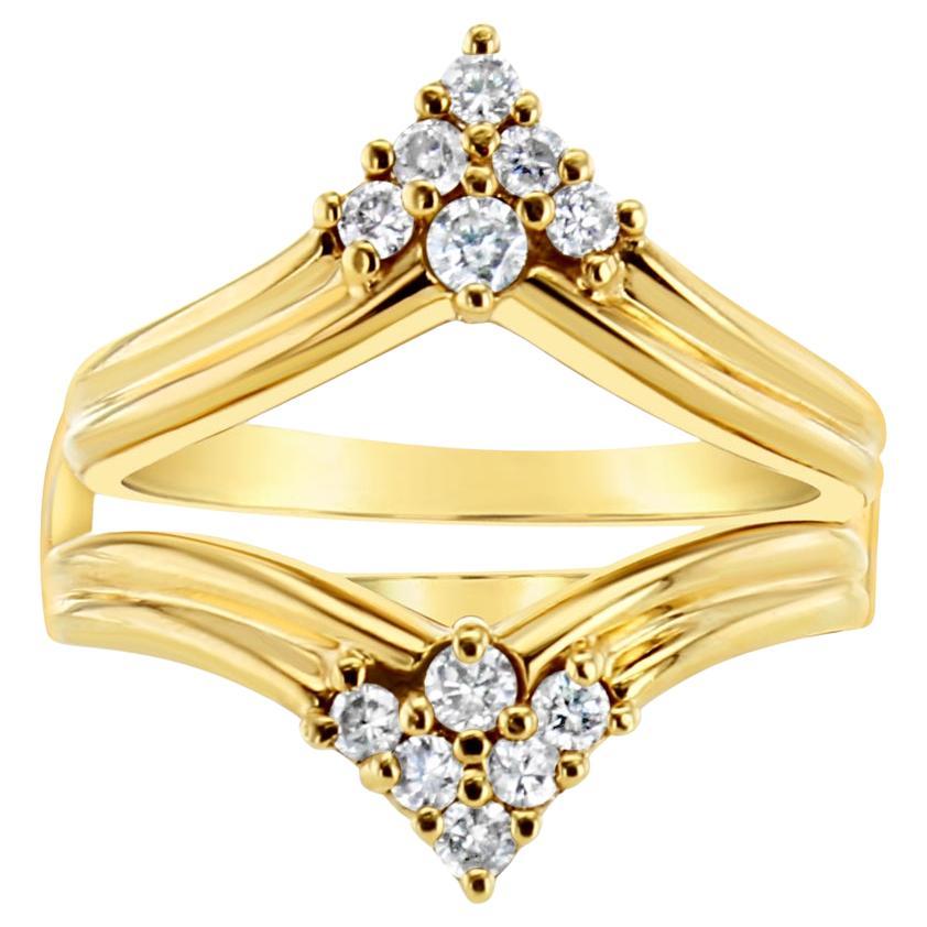 Diamond Cluster Fan Style Ring Guard/Enhancer