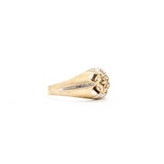 Anello moda con diamanti a grappolo in oro 10k