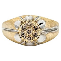 Anello moda con diamanti a grappolo in oro 10k