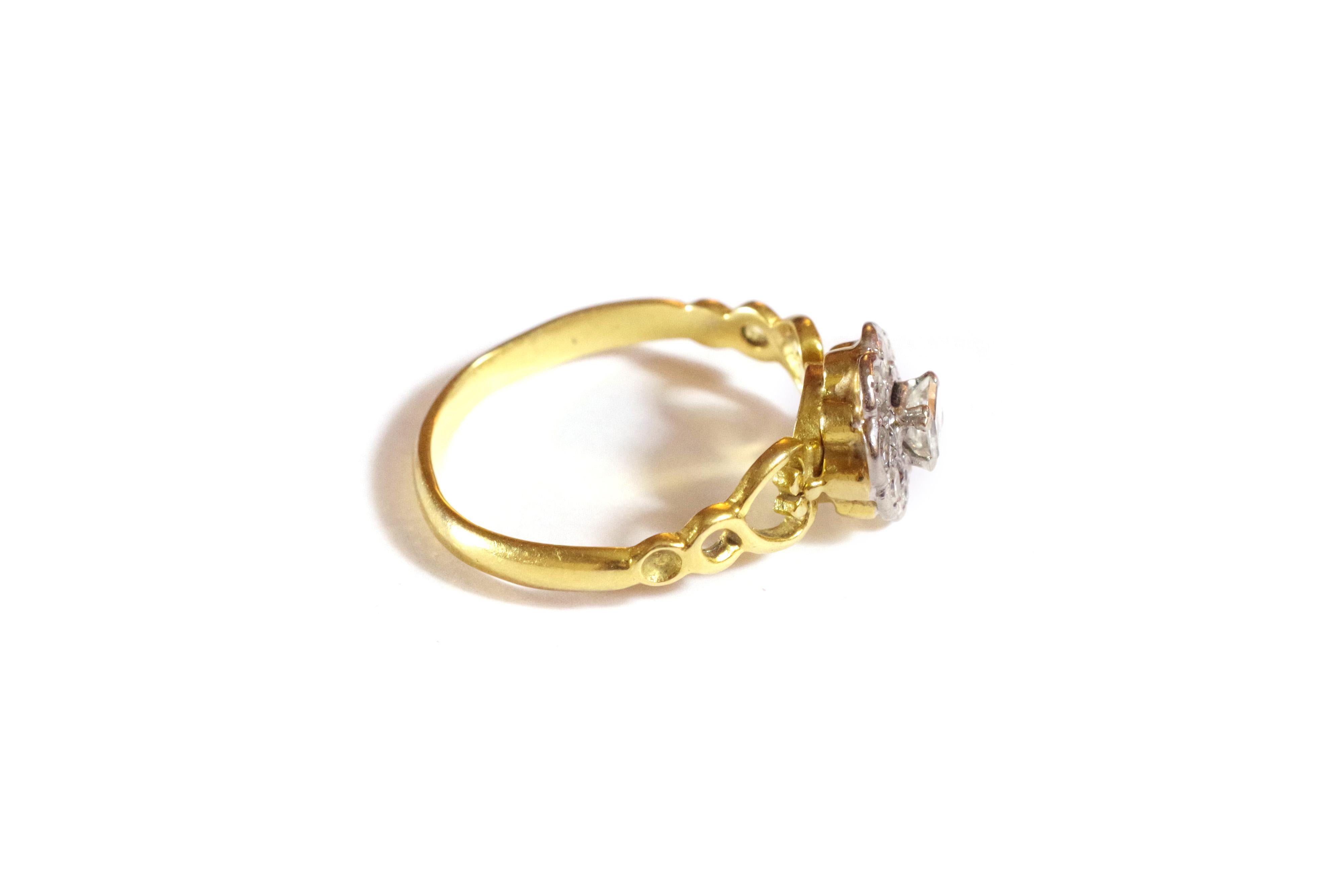 flower diamond engagement ring