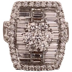 Diamond Cluster Gold Cocktail Ring Diamond Cluster Gold Cocktail Ring