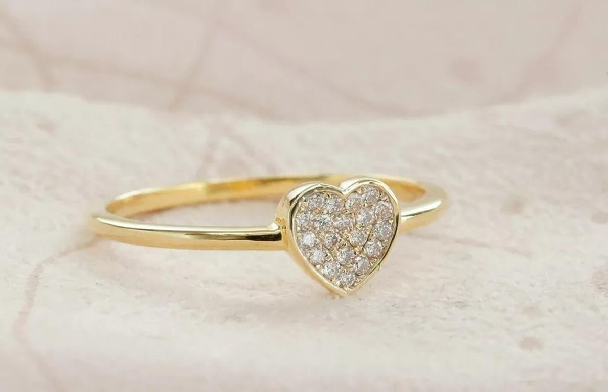 Bague de coeur en or massif 14k avec diamants Bague de promesse pour l'éternité Bague pour la Saint-Valentin
Léger, il peut être porté tous les jours

Informations complémentaires :
MATERIAL : Diamant naturel, or jaune 14K
Pierre principale :