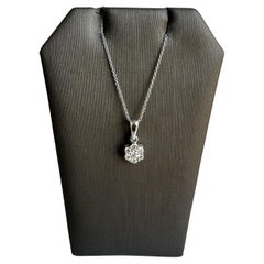 Diamond Cluster Necklace in 14kt White Gold - 0.33ctw GH SI2-I1 Diamonds, New