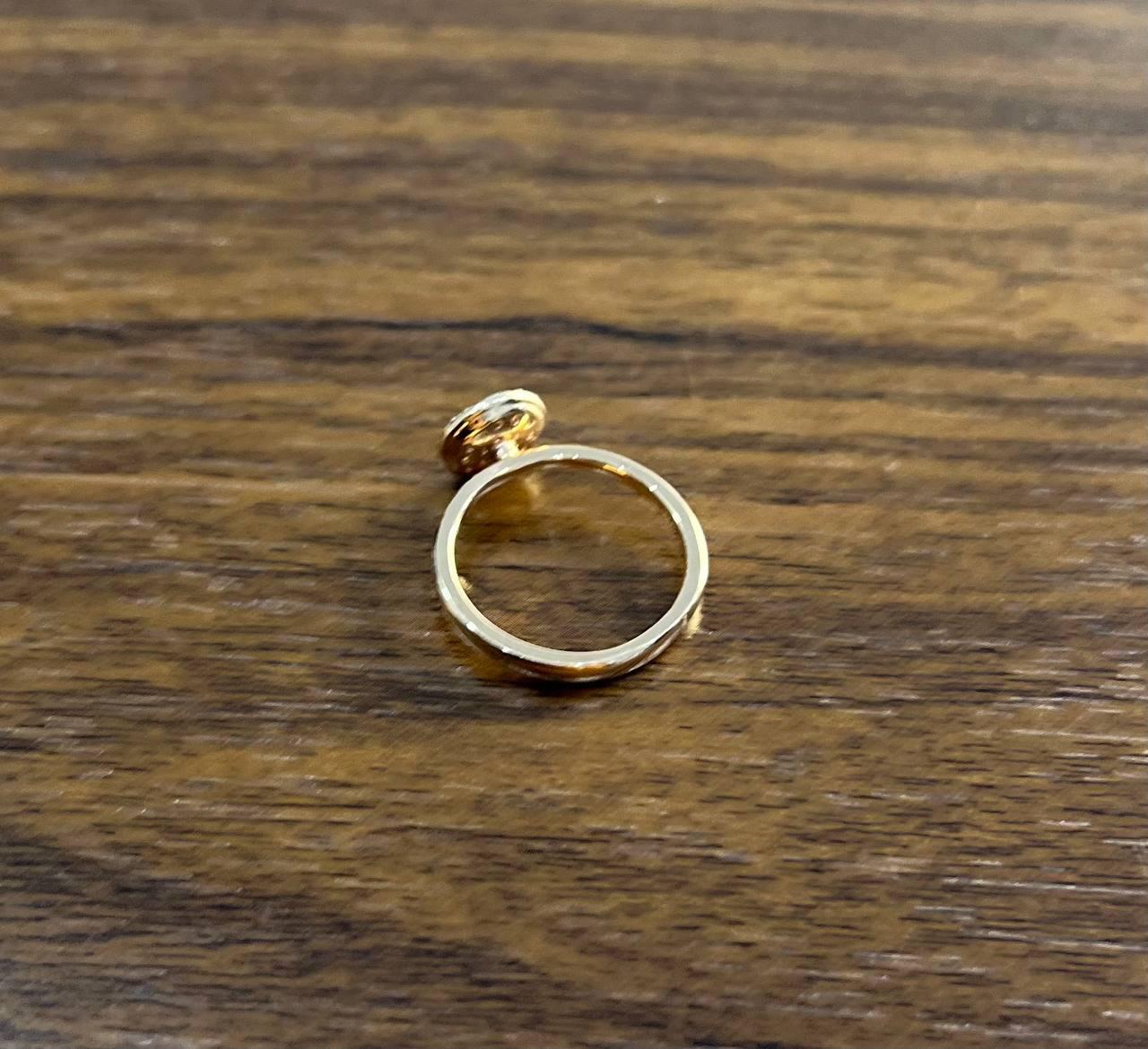 Diamant-Cluster-Cluster-Ring aus 14 Karat Roségold mit Pavé-Fassung, Statement-Mode, minimalistisch im Angebot 2