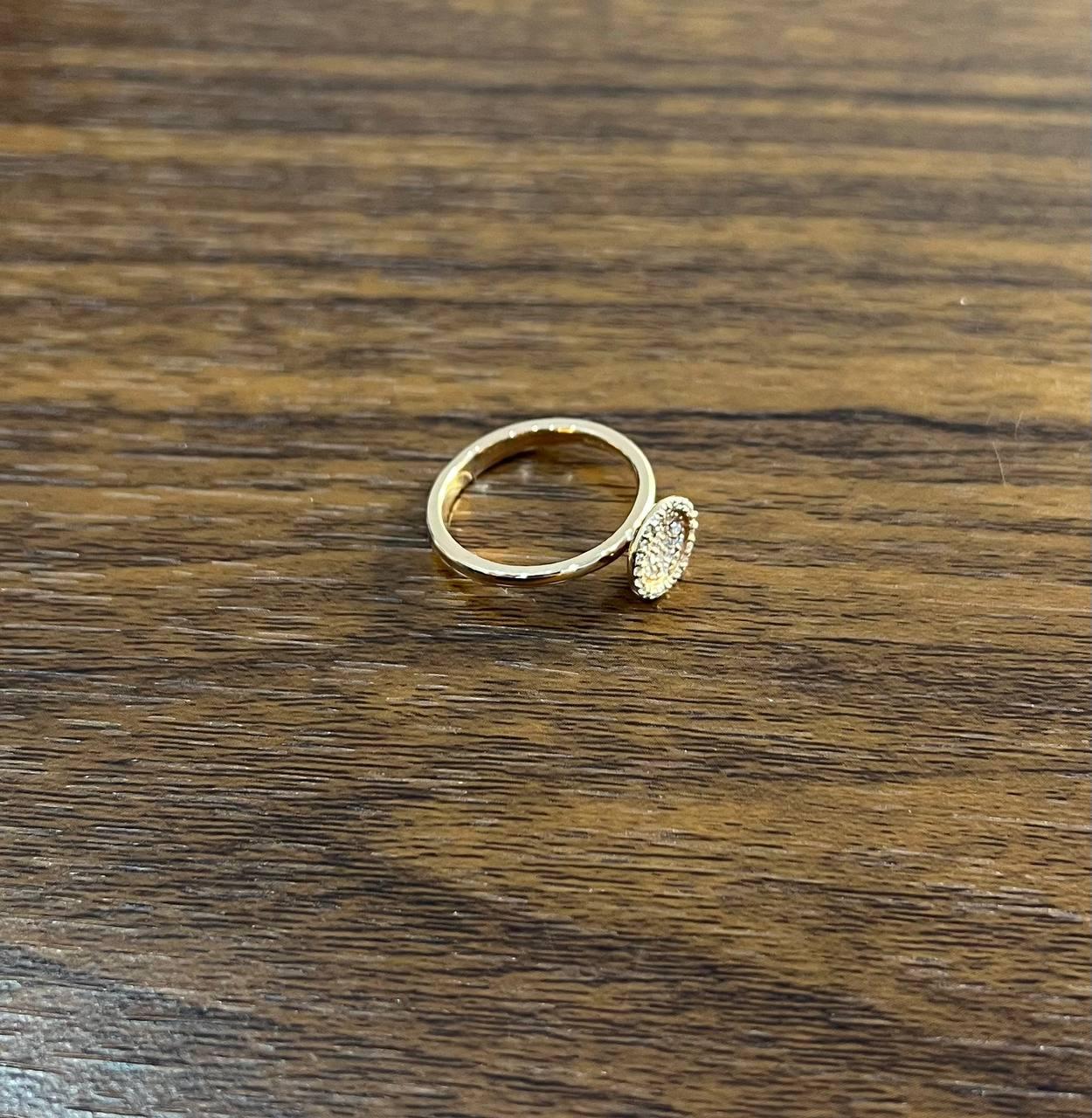 Diamant-Cluster-Cluster-Ring aus 14 Karat Roségold mit Pavé-Fassung, Statement-Mode, minimalistisch im Angebot 4