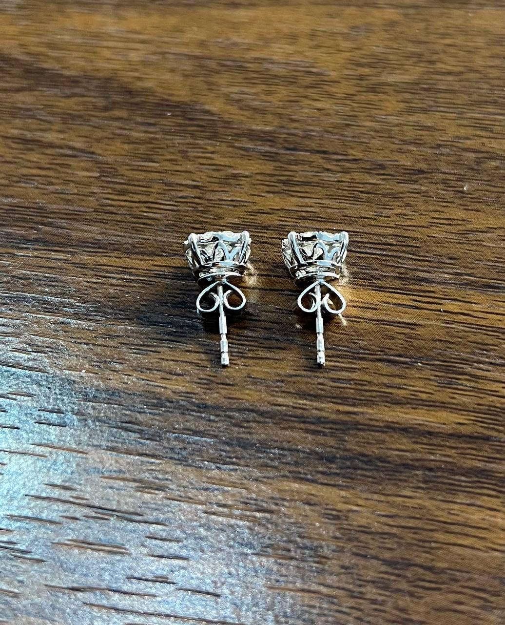 Mixed Cut Diamond Cluster Pave Set Halo Set 14K White Gold Stud Earrings For Sale