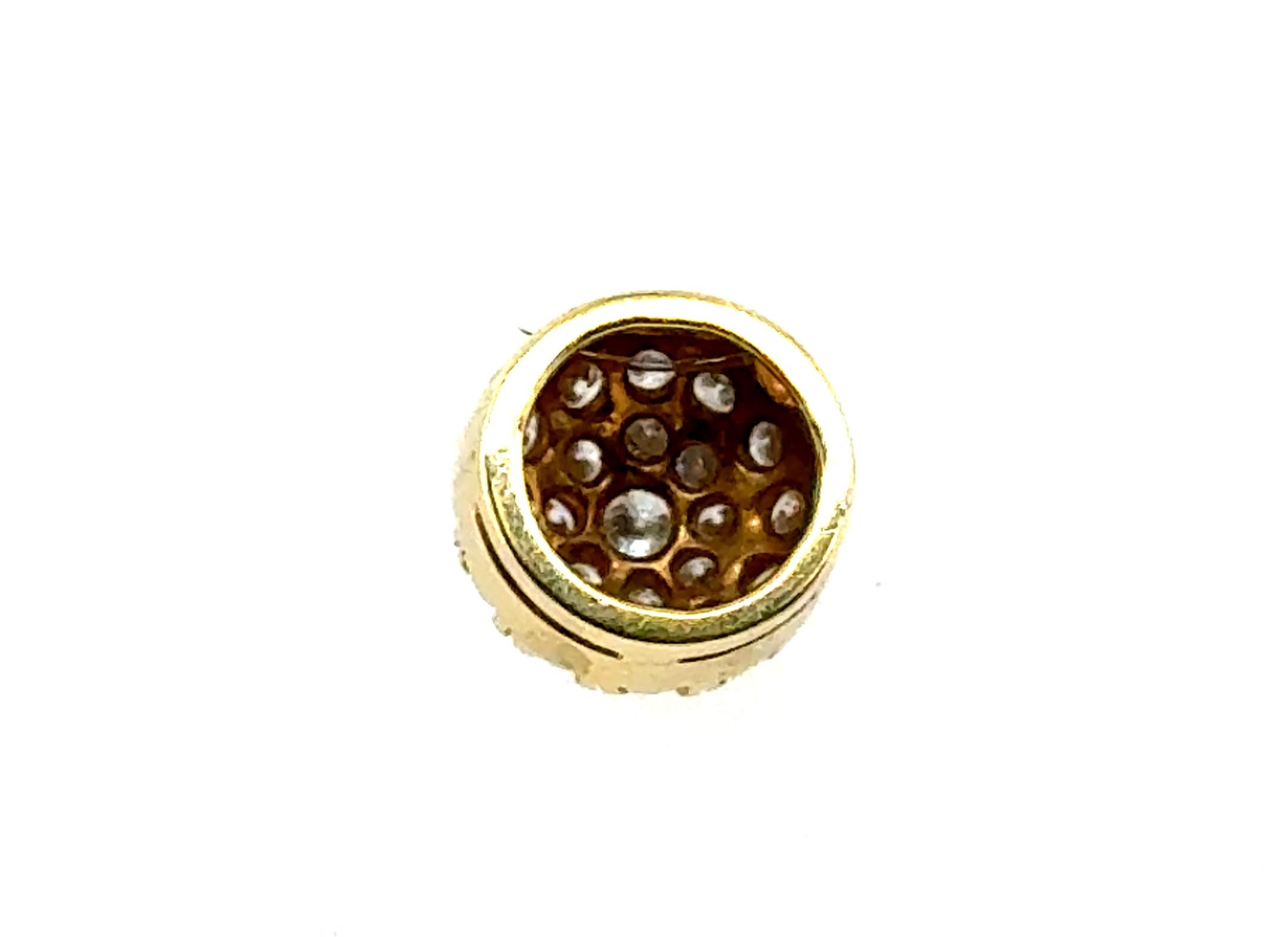 Collana con ciondolo a grappolo di diamanti Mined 1/3ct 14K con catena fluttuante e scomparsa In condizioni ottime in vendita a Dearborn, MI