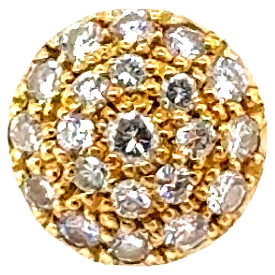 Diamond Cluster Pendant Necklace Mined 1/3ct 14K Floating Vanishing Chain