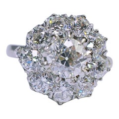 Diamond Cluster Platinum, 1930s Ring