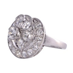 Diamond Cluster Platinum Ring