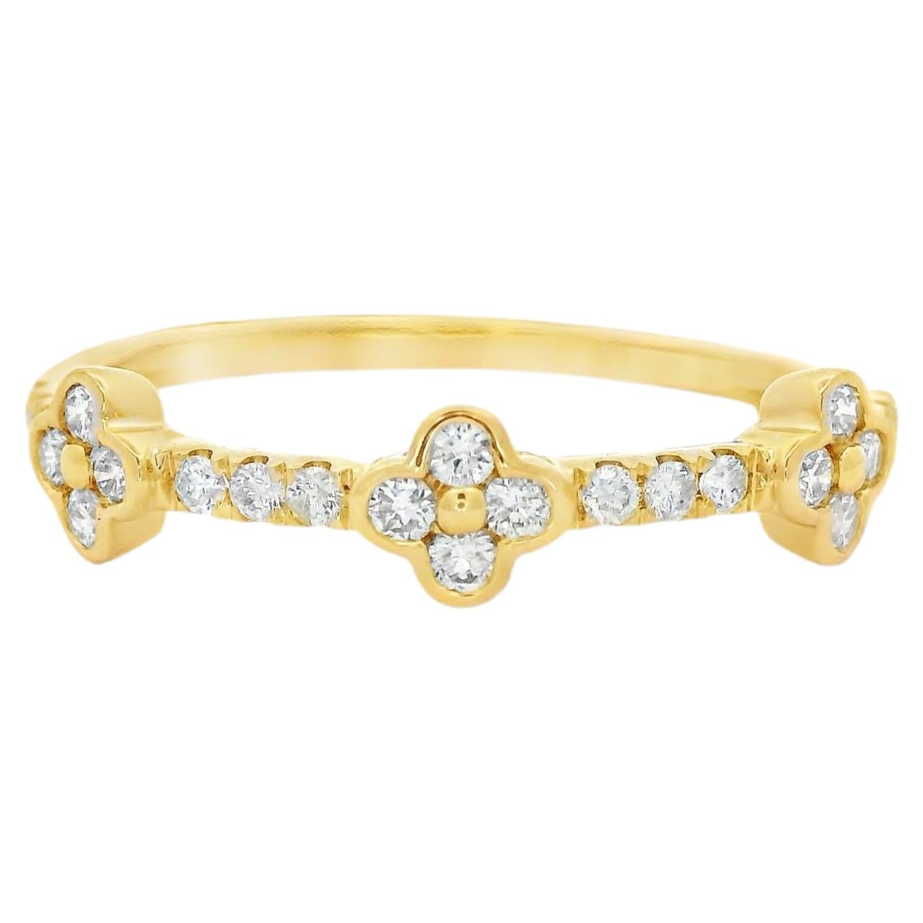 Bague en or jaune 14K avec diamant 0.25 carat, taille 7