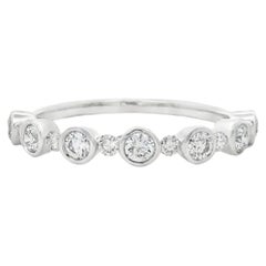 Diamond Cluster Ring 0.50 Carat in 14K White Gold, Size 7