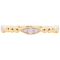 Diamant-Cluster-Ring, 14 Karat Gold Perlen Marquis Bujukan Band, LR51693Y45JJ