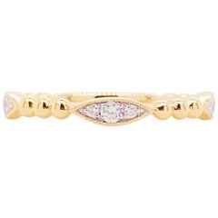 Bague grappe de diamants, anneau marquis Bujukan en or 14 carats perlé, LR51693Y45JJ