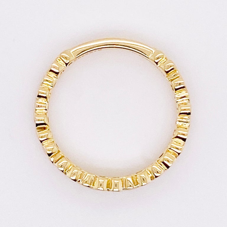 Diamond Cluster Ring, 14 Karat Yellow Gold Gabriel Bubble Ring Band ...
