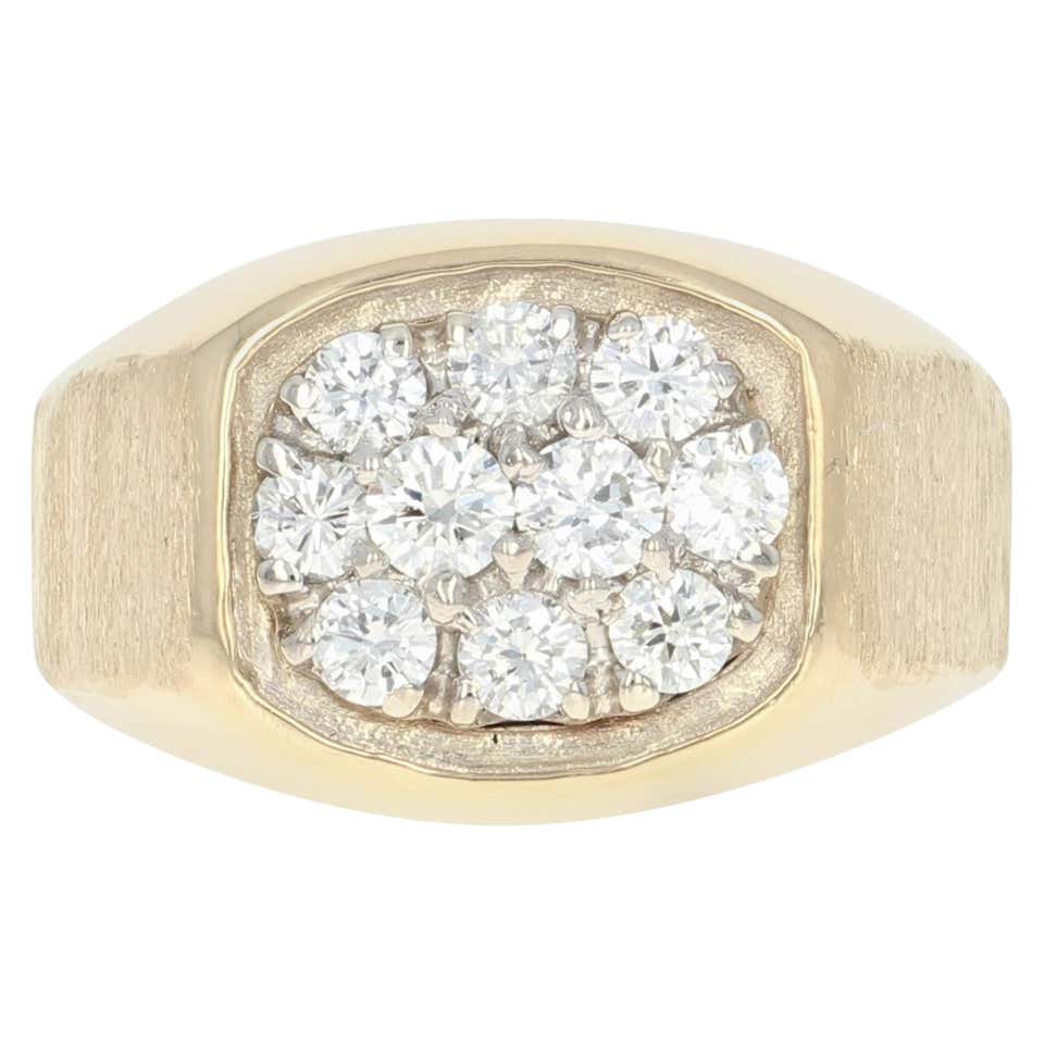 Diamond Cluster Men's Ring at 1stdibs