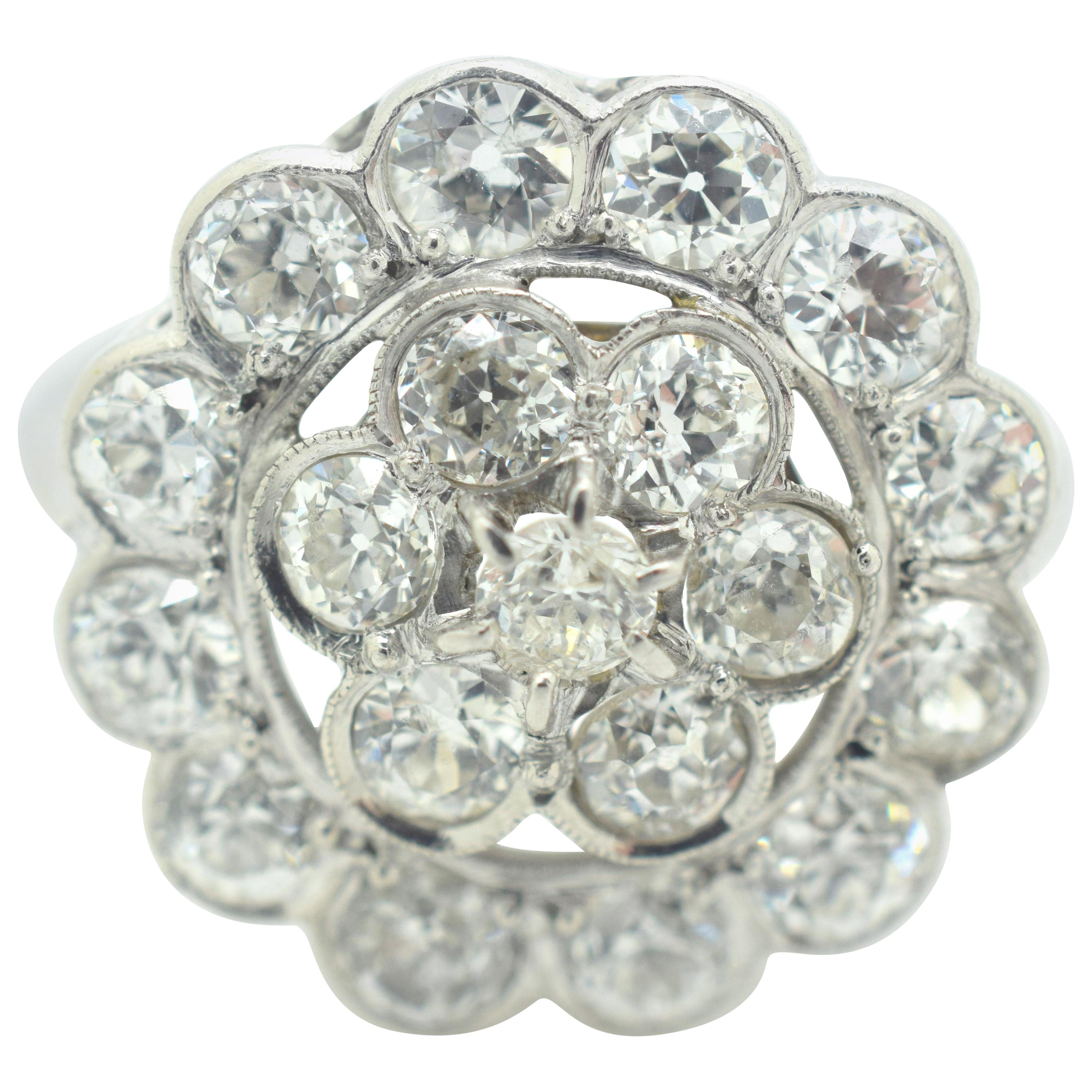 Diamond Cluster Ring 3.00 Carat