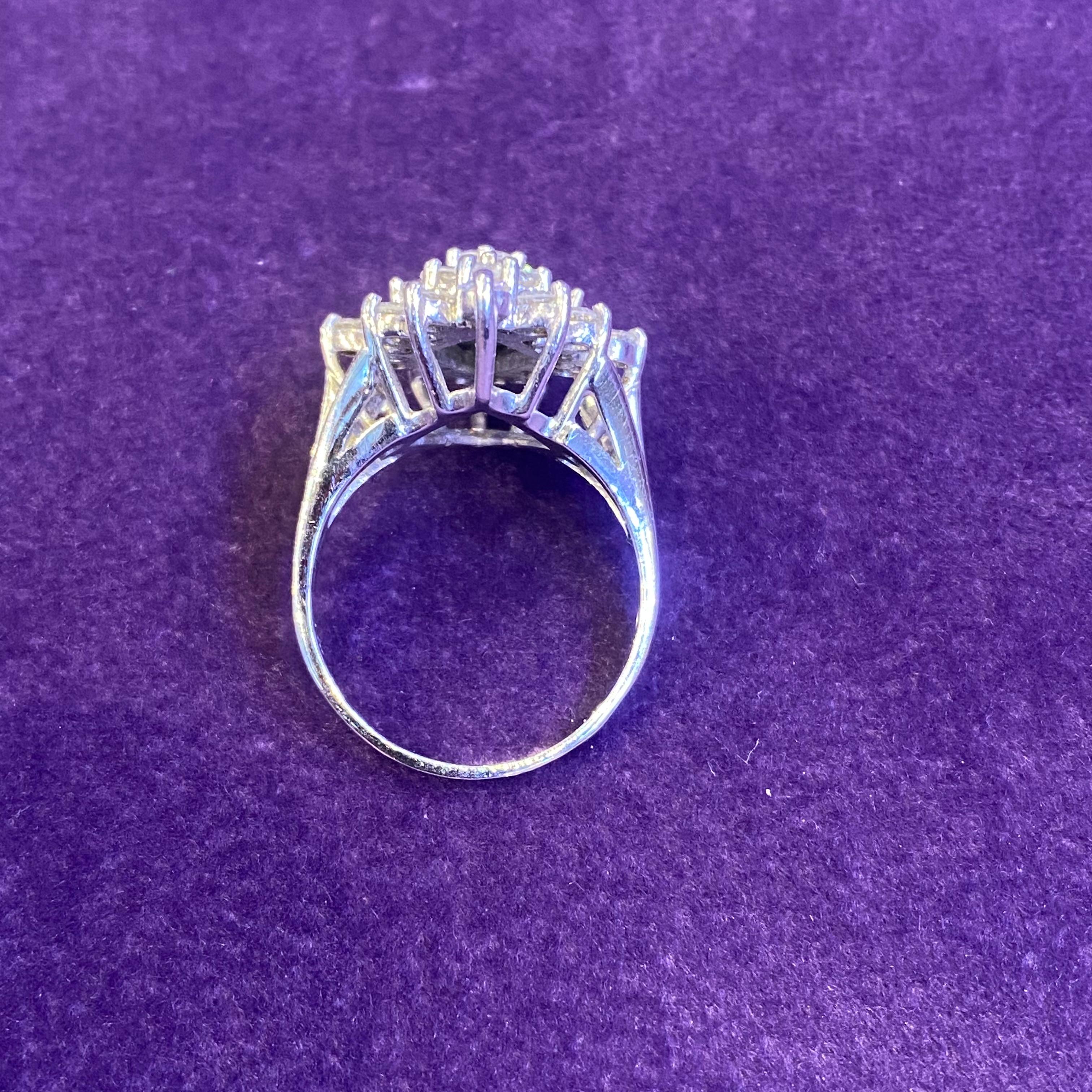 Diamant-Cluster-Ring im Angebot 6