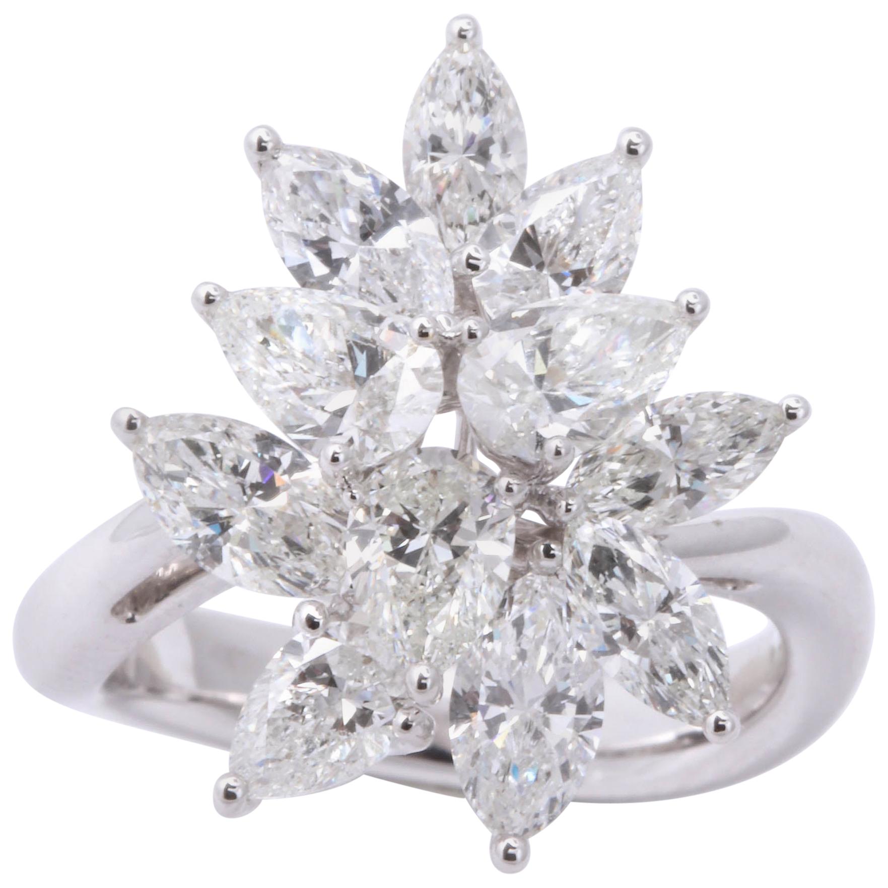 Diamond Cluster Ring