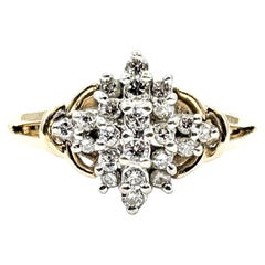 Diamond Cluster Ring in 14k Yellow Gold