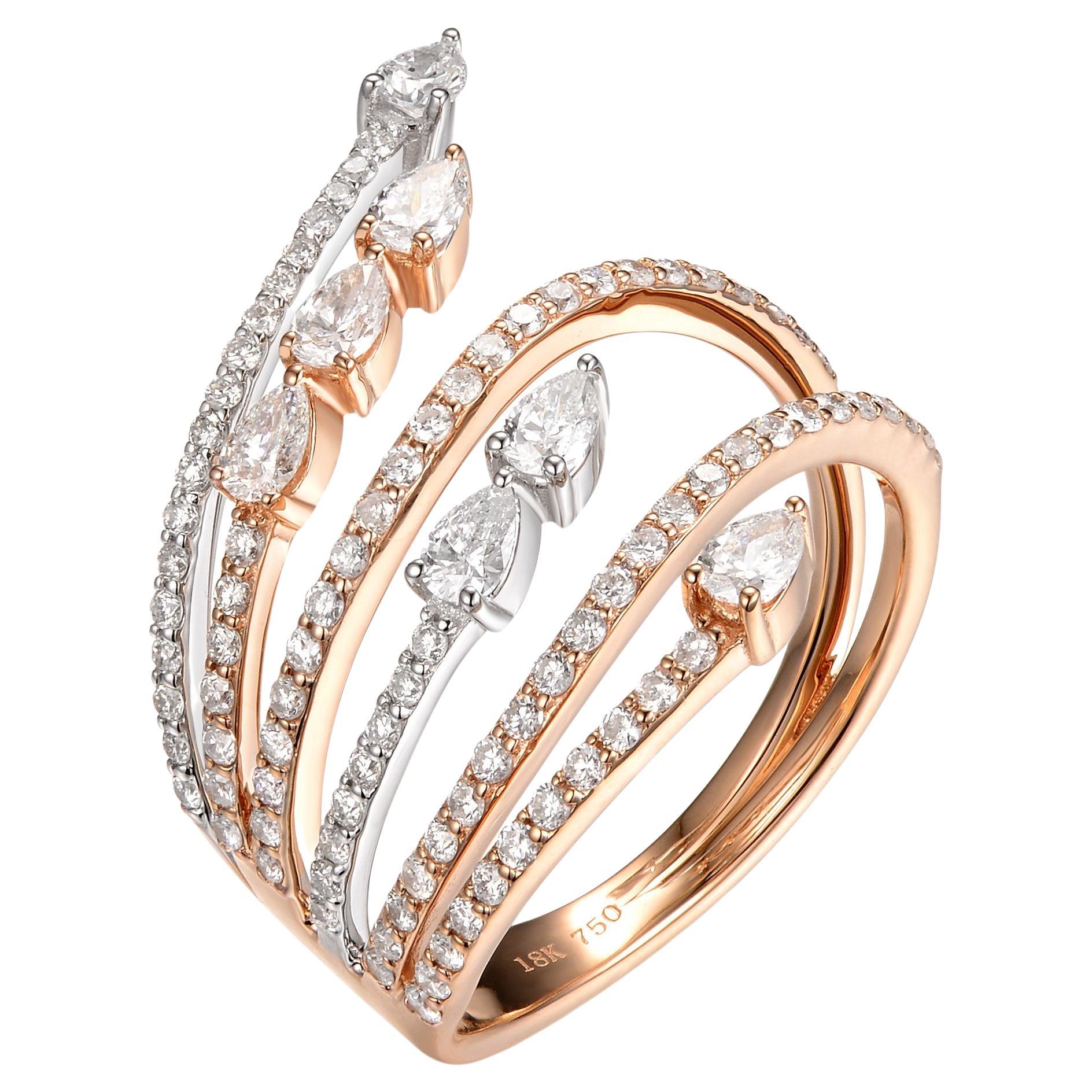 Set in 18 Karat Rose Gold, Invisible Pressure Setting Diamond Cluster