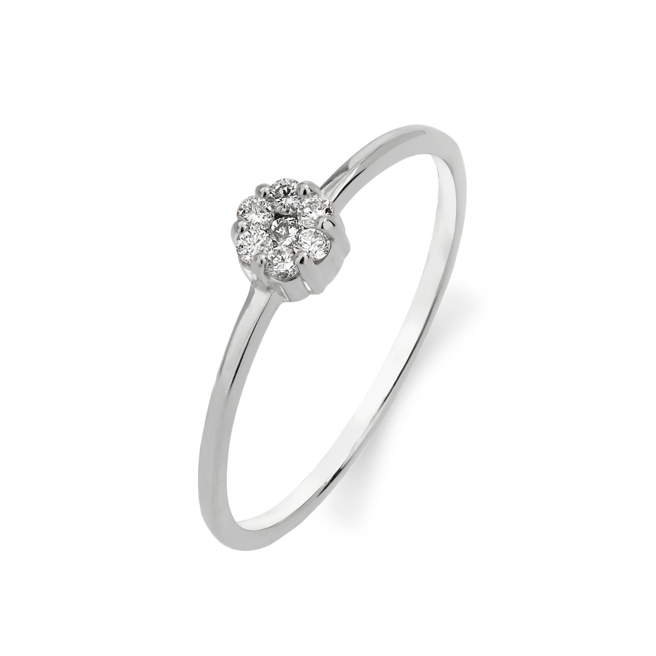 small diamond cluster ring