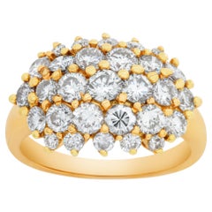 Diamond Cluster Ring in 18k Yellow Gold