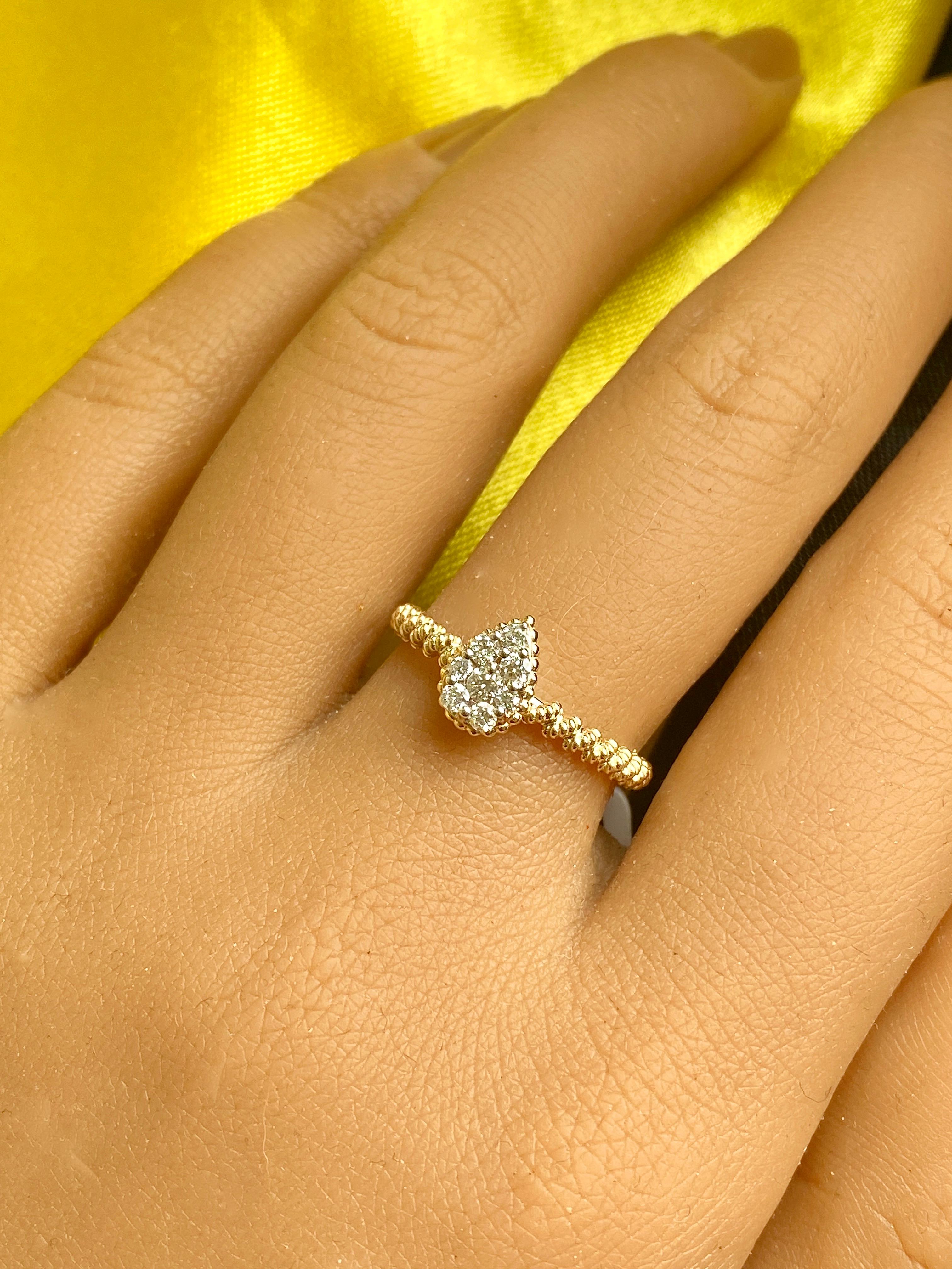 pear shaped cluster ring