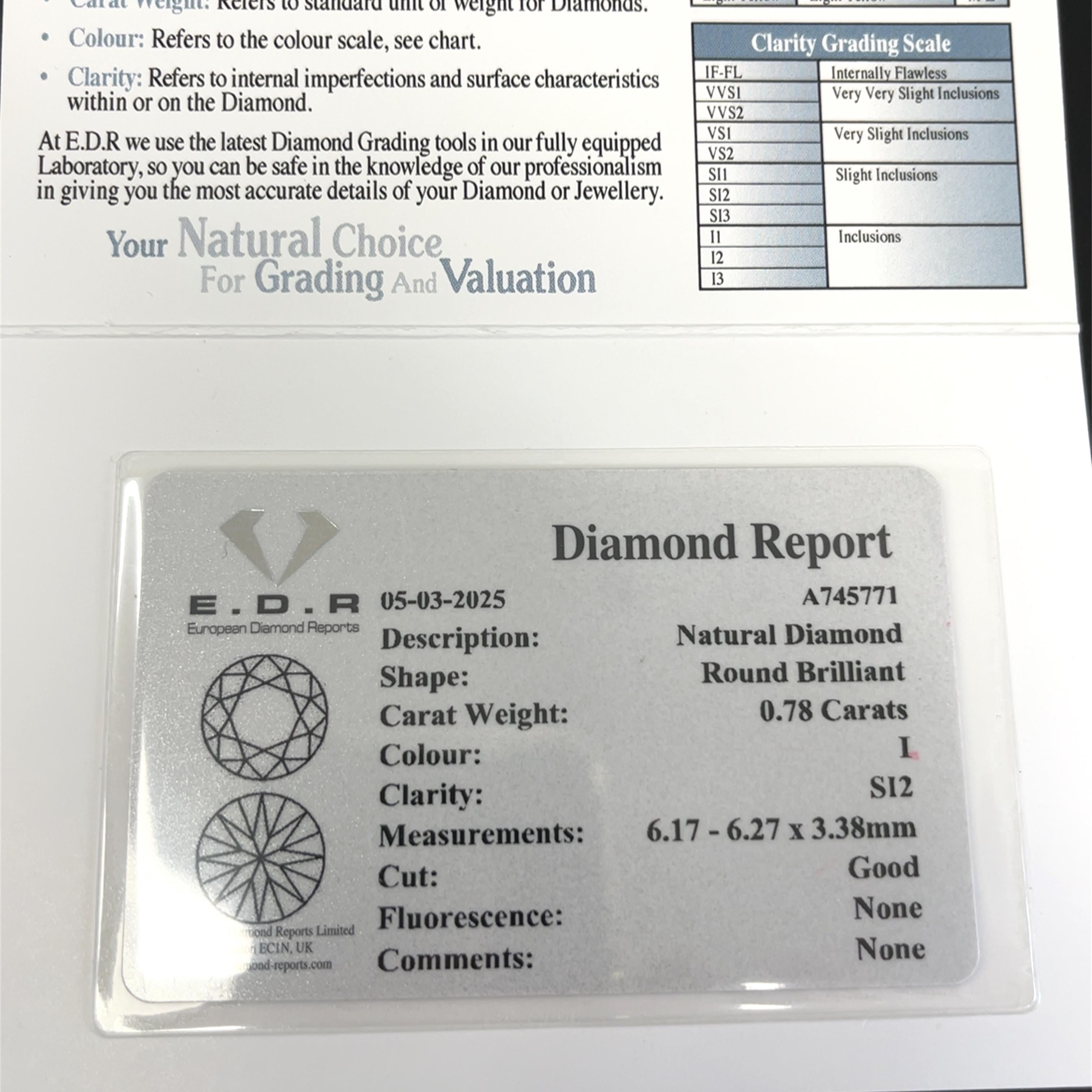 Bague grappe de diamants en or blanc 18 carats, 1,75 carat en vente 3