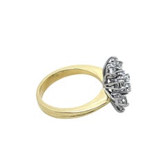 Diamond Cluster Ring Set In 18ct Yellow & White Gold, 0.85ct