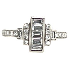 Diamond Cluster Ring Set with 0.40ct Set In Platinum