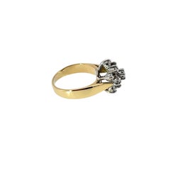 Diamond Cluster Ring Set with 0.60ct In 18ct Yellow & White Gold