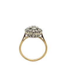 Diamond Cluster Ring Set with 0.65ct In 18ct Yellow & White Gold