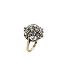 Diamond Cluster Ring Set with 1.0ct In 9ct Yellow & White Gold