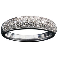 Diamond Cluster Ring White Gold 14 Karat 2.20 Carat