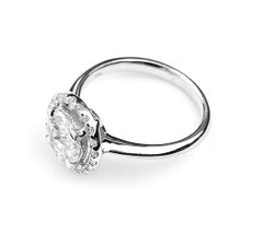 Diamond Cluster Ring with Round, Marquise and Princess Cut Diamonds