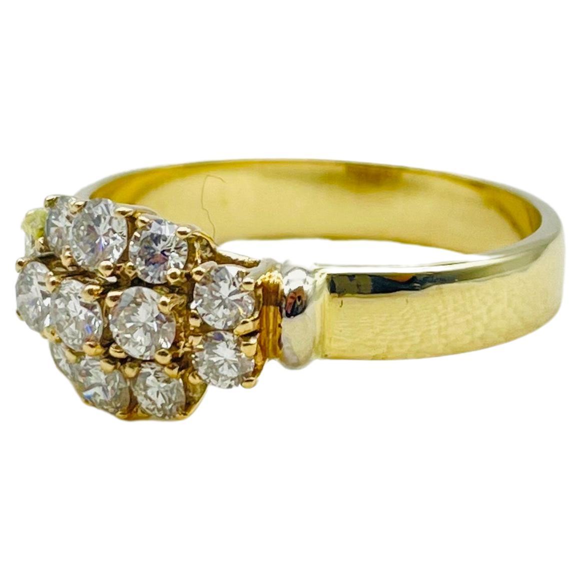 yellow gold cluster ring