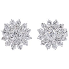 Orecchini con diamante a forma di stella con perno