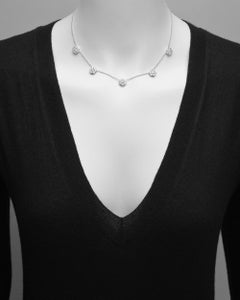 Diamond Cluster Station Necklace