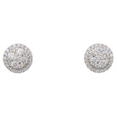 Diamond Cluster Stud Earrings