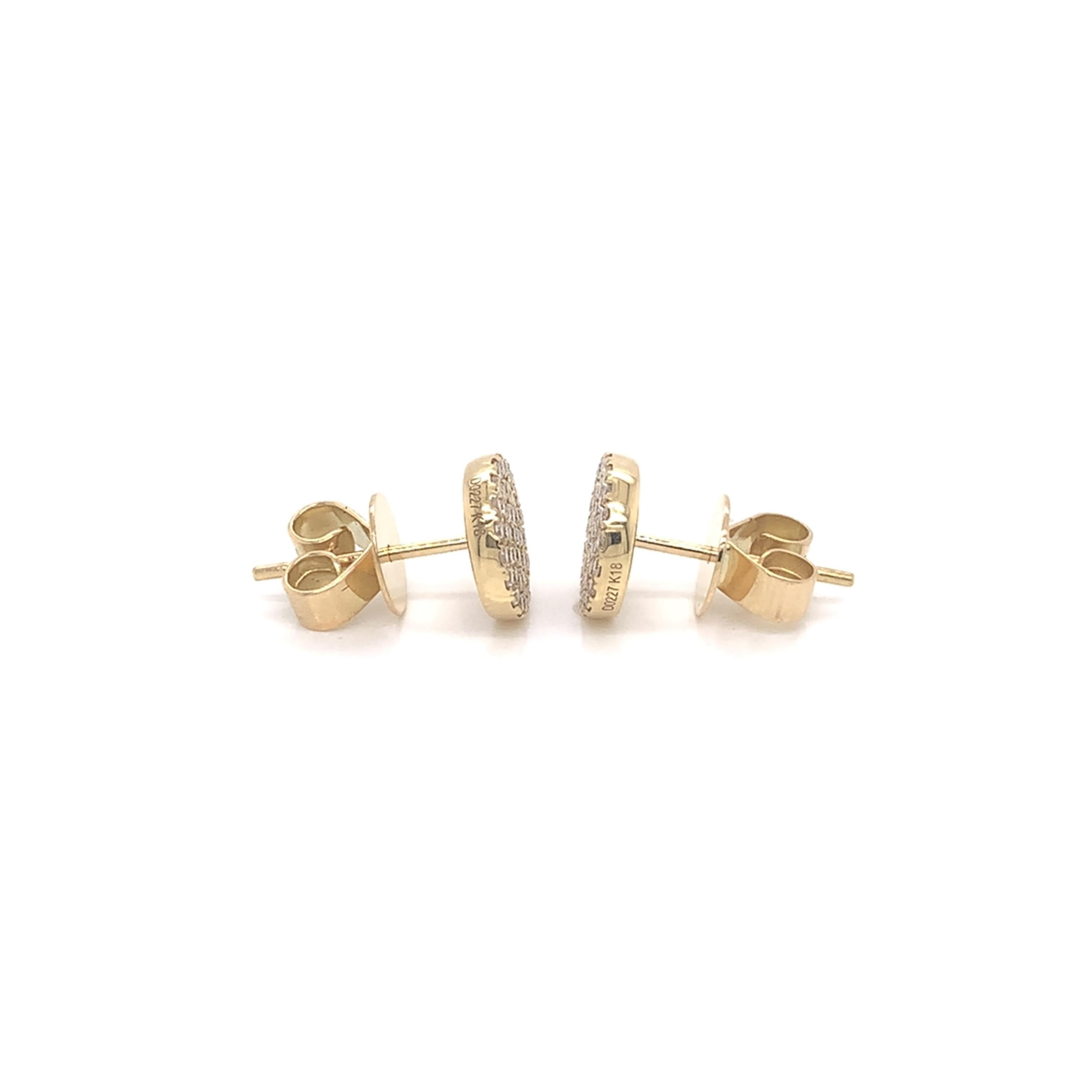 Brilliant Cut Diamond Cluster Stud Earrings