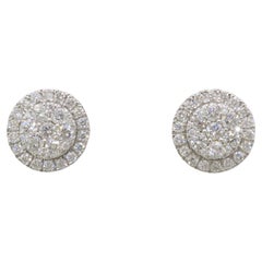 Boucles d'oreilles à grappes de diamants