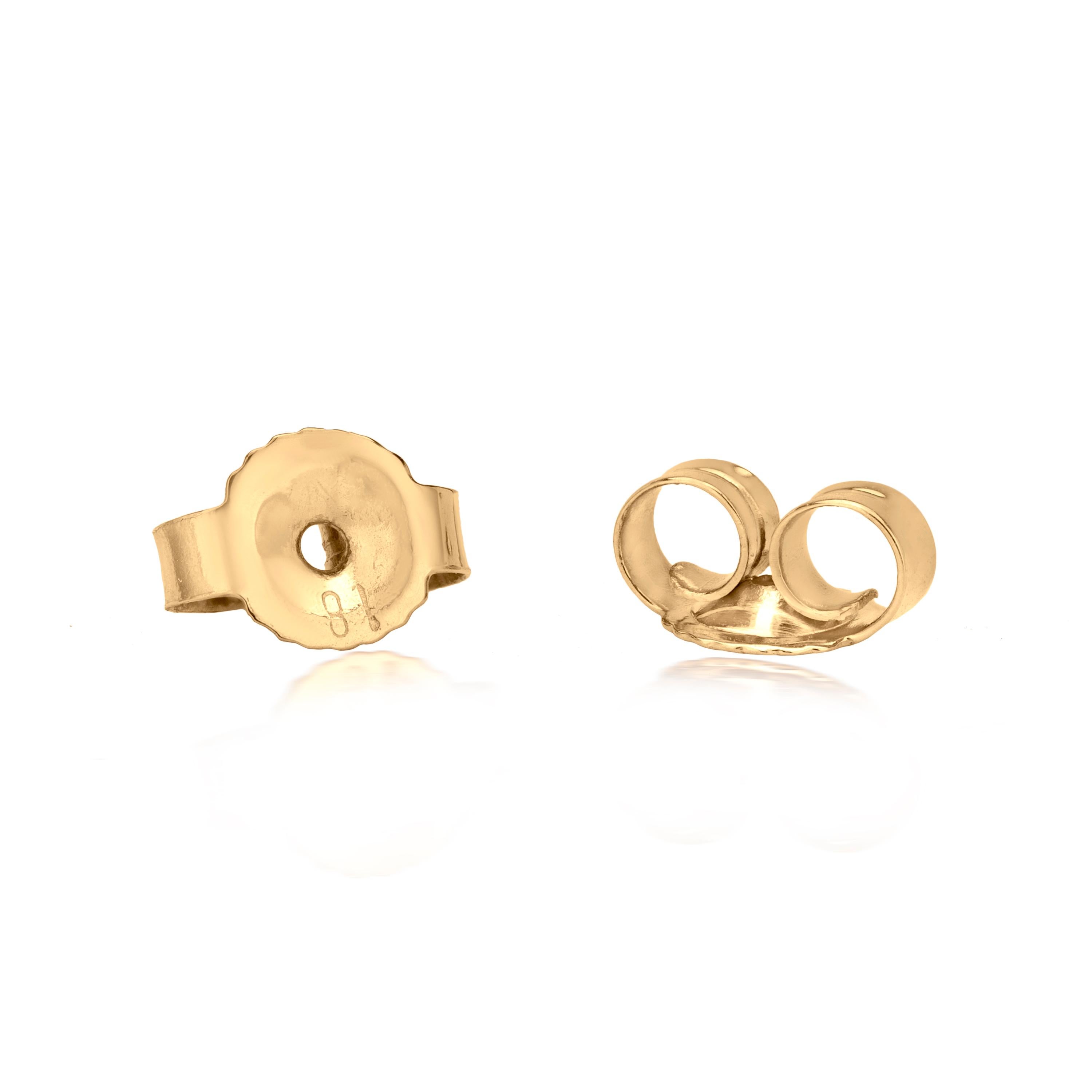 Luxle Diamond Cluster Stud Earrings in 18k Yellow Gold 1