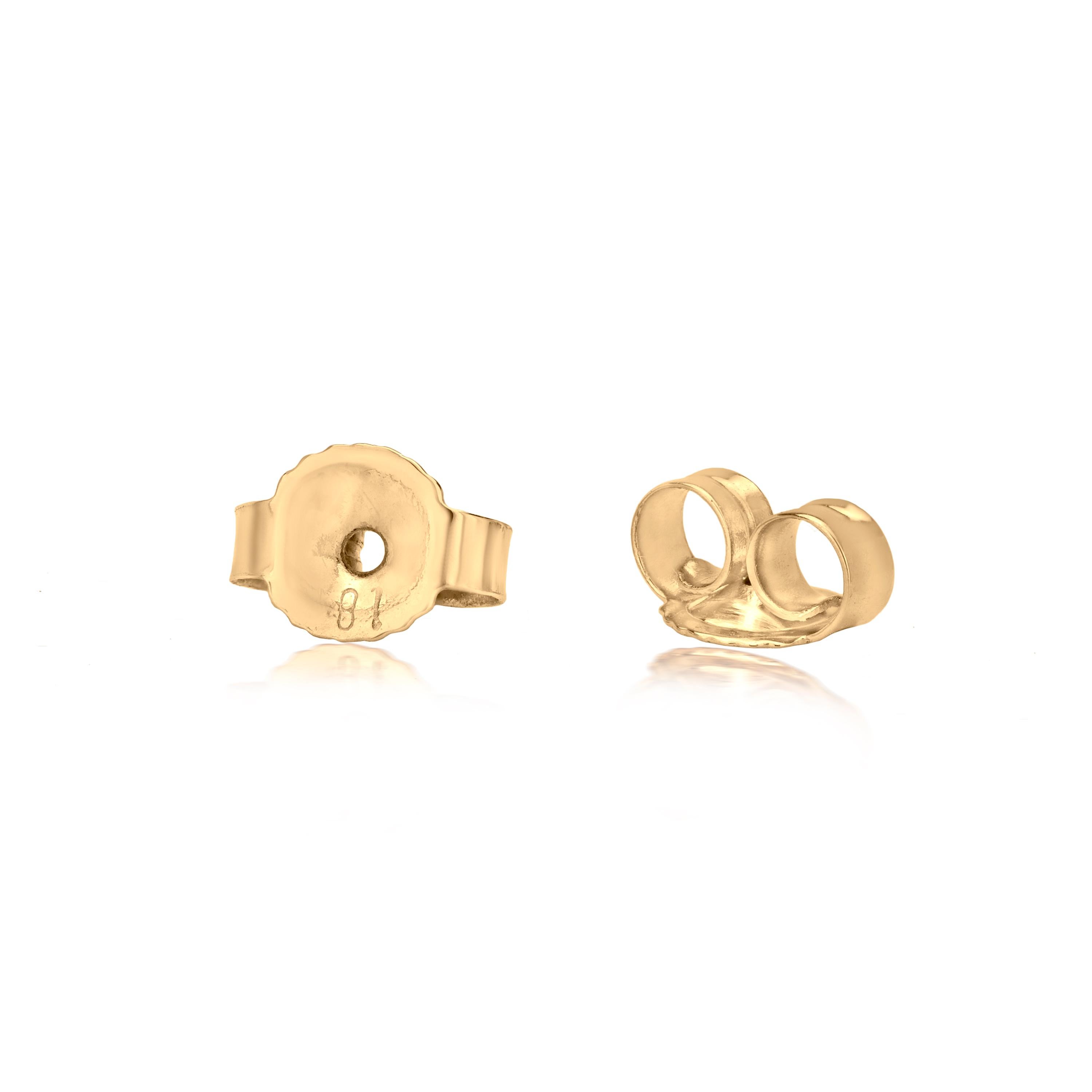 Luxle Diamond Cluster Stud Earrings in 18k Yellow Gold 2