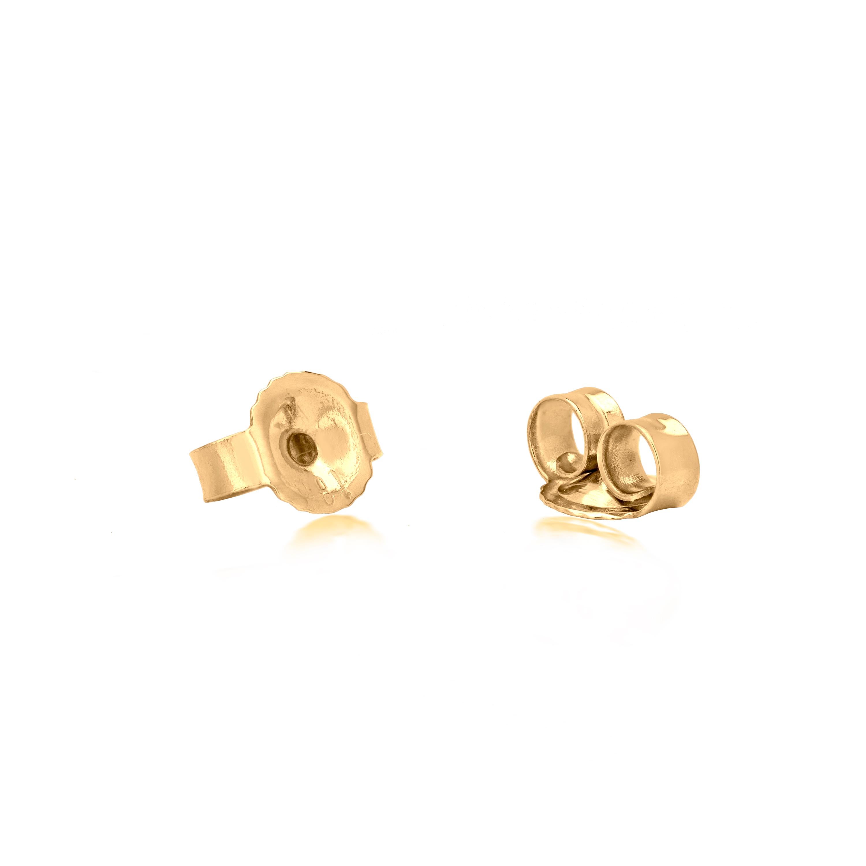 Luxle Diamond Cluster Stud Earrings in 18k Yellow Gold 3