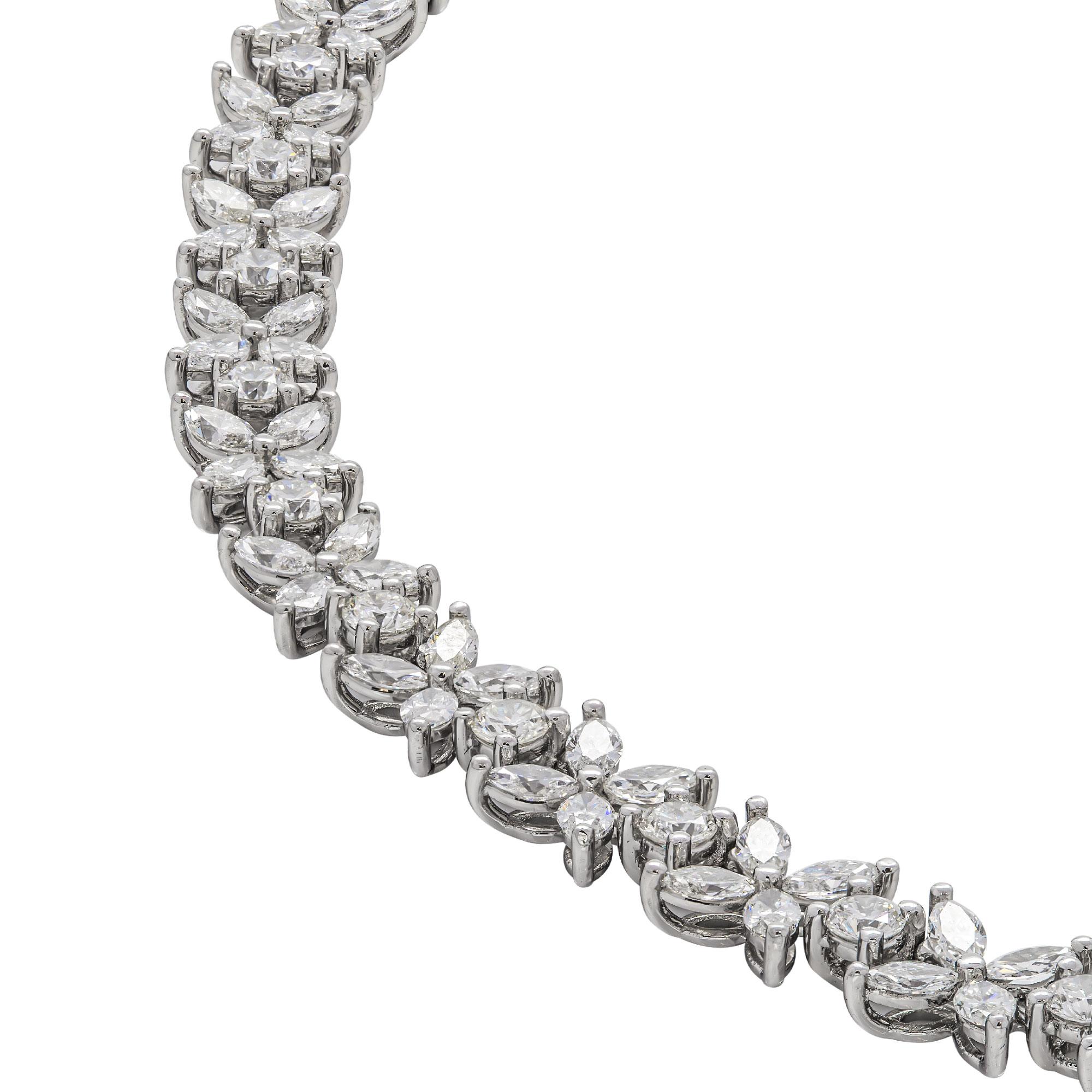 diamond cluster tennis chain